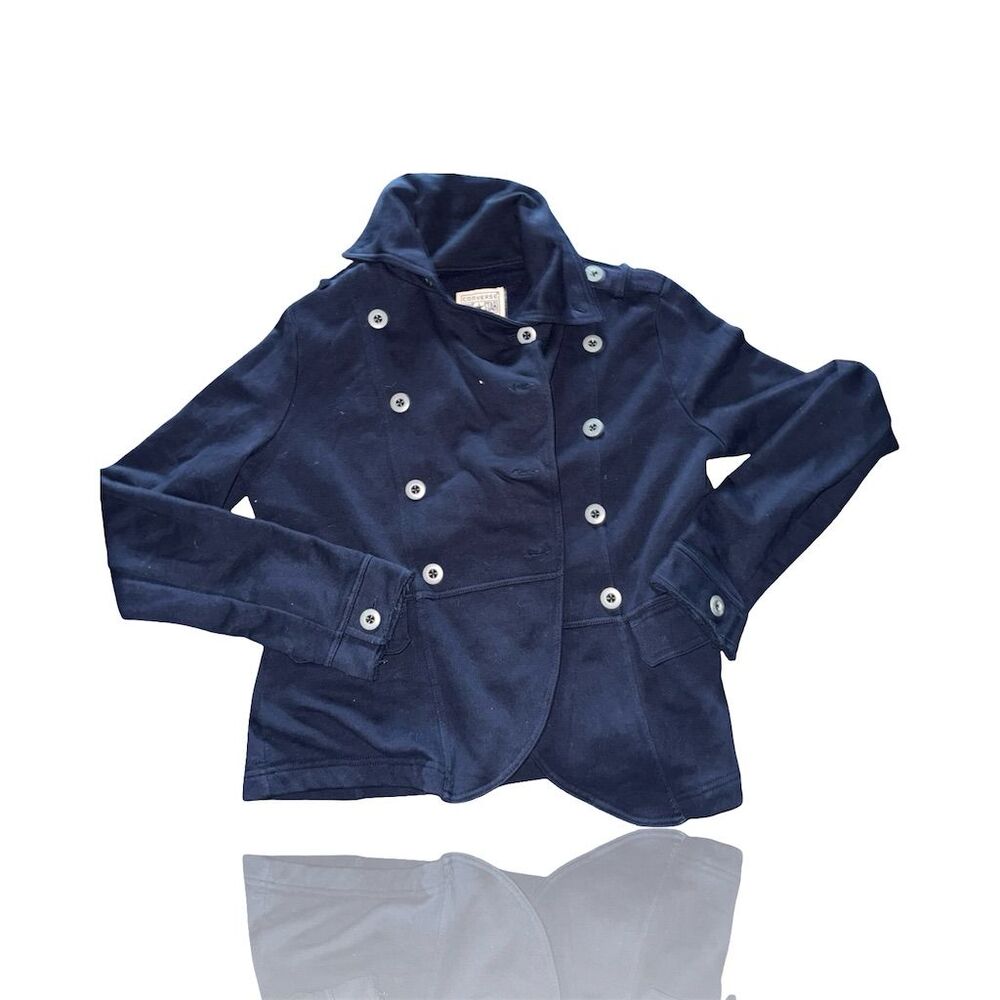 Vintage Converse One Star Women's Navy Pea Coat Jacket Size L: GUC: Grunge Y2K